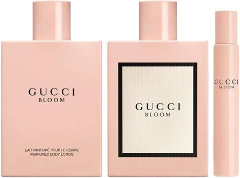 gucci 3 parfume how much is the cost|Gucci bloom 3 piece set.